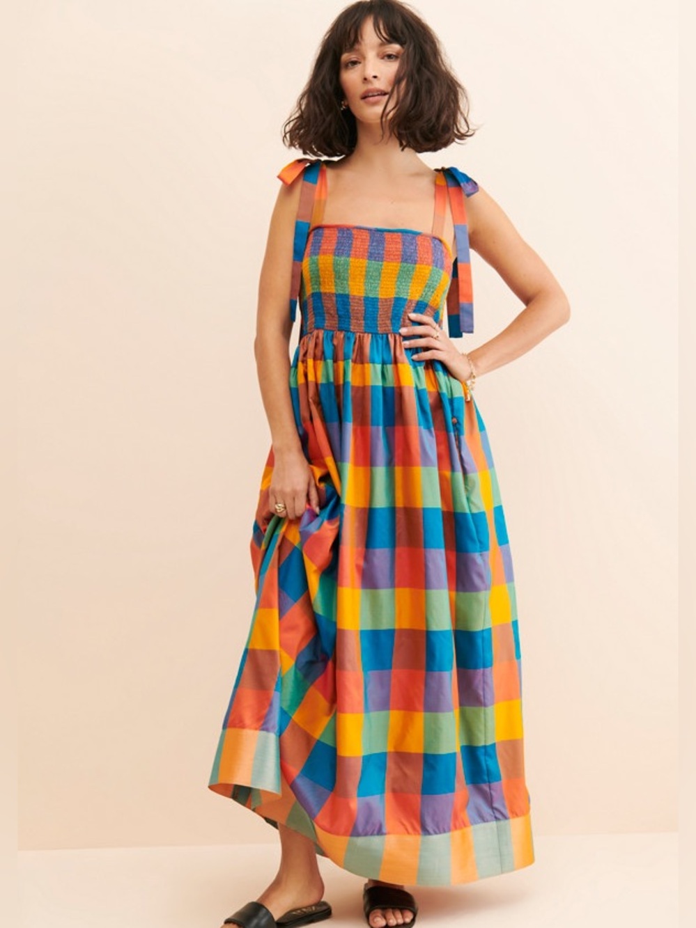 Payal Jain plaid dress sz M